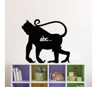 Ambiance Sticker Ardoise Tableau Noir - Stickers Muraux Adhésif Effaçable - Silhouette Singe - H50 x L55 cm