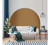 Ambiance Sticker Autocollant Lit Tête de Lit Arche Stickers Muraux | Grand Papier Peint Demi Cercle pour Décoration Salon et Chambre| L200 x H150 cm - Cuivre