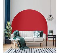 Ambiance Sticker Autocollant Lit Tête de Lit Arche Stickers Muraux | Grand Papier Peint Demi Cercle pour Décoration Salon et Chambre| L115 x H150 cm - Rouge Cerise