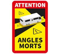 Ambiance Sticker autocollant signalétique, angles morts, 25 x 17 cm | Vinyle laminé résistant UV et eau, pose facile sans bulles, fabriqué en Belgique, message lisible