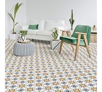 Ambiance Sticker Carrelage Adhésif Sol, Imitation Cement Color, 60 x 100 cm | Stickers carrelage adhésif cuisine et salle de bain, antidérapant étanche, résistant à l'usure, pose sans travaux ni colle