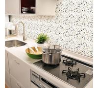 Autocollants imitation carrelage pour la cuisine et la salle de bains – 60 autocollants FIONA imitation terrazzo – 60 autocollants de 15 x 15 cm