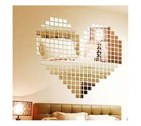 Ambiance Sticker Effet Miroir Autocollant Muraux Comme un Miroir Mosaïque Mirror-like Sticker Murale pour Bébé, Chambre d'enfant et Salon - Pack de 100 Stickers