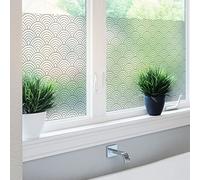 Ambiance Sticker Film Fenêtre Anti Regard Occultant - Art DÉCO ÉVENTAIL - Stickers pour Vitres & Porte de Douche - 40x200cm