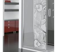 Ambiance Sticker Film Fenêtre Anti Regard Occultant - Autocollant Stickers Brise-Vue pour Vitre & Porte de Douche | Fleur d'Orchidée - H55 x L185 cm