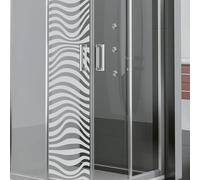 Ambiance Sticker Film Fenêtre Anti Regard Occultant - Autocollant Stickers Brise-Vue pour Vitre & Porte de Douche | Illusion Optique - H55 x L185 cm