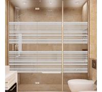 Ambiance Sticker Film Fenêtre Anti Regard Occultant - Autocollant Stickers Brise-Vue pour Vitre & Porte de Douche | Lignes Horizontales - H55 x L100 cm