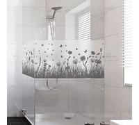 Ambiance Sticker Film Fenêtre Anti Regard Occultant - Champ DE Fleurs ET Papillons - Stickers pour Vitres & Porte de Douche - 40x100cm