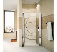 Ambiance Sticker Film Fenêtre Anti Regard Occultant - Courbes Design - Stickers Autocollant Brise-Vue pour Vitre & Porte de Douche - 170X65cm