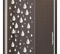 Ambiance Sticker Film Fenêtre Anti Regard Occultant - Douce Pluie - Stickers Autocollant Brise-Vue pour Vitre & Porte de Douche - 120x35cm