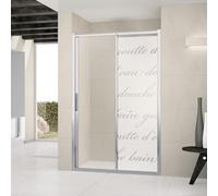 Ambiance Sticker Film Fenêtre Anti Regard Occultant - Douche LITTÉRAIRE - Stickers Autocollant Brise-Vue pour Vitre & Porte de Douche - 120x35cm