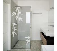 Ambiance Sticker Film Fenêtre Anti Regard Occultant - Feuilles DE Bambou - Stickers Autocollant Brise-Vue pour Vitre & Porte de Douche - 120x35cm
