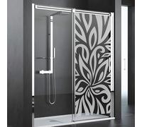 Ambiance Sticker Film Fenêtre Anti Regard Occultant - Fleur Design - Stickers Autocollant Brise-Vue pour Vitre & Porte de Douche - 180X65cm