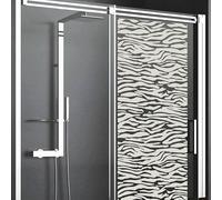Ambiance Sticker Film Fenêtre Anti Regard Occultant - Motif Peau DE Tigre - Stickers Autocollant Brise-Vue pour Vitre & Porte de Douche - 185x55cm