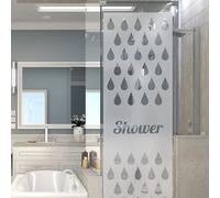 Ambiance Sticker Film Fenêtre Anti Regard Occultant - Shower - Stickers Autocollant Brise-Vue pour Vitre & Porte de Douche - 120x35cm