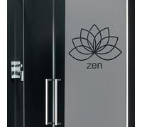 Ambiance Sticker Film Fenêtre Anti Regard Occultant - Zen Fleur DE Lotus - Stickers Autocollant Brise-Vue pour Vitre & Porte de Douche - 120x35cm
