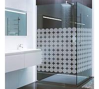 Ambiance Sticker Film Fenêtre Anti-Regard, Ronds 10x10 cm, Lot de 50 | Stickers fenêtre autocollant vitre, film dépoli pour vitre, film floutant fenêtre pour bureau