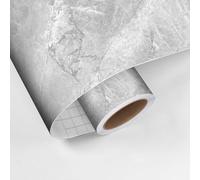Ambiance Sticker Lino Sol Rouleau Antidérapant, Marbre Gris, 60 x 100 cm | Revêtement sol vinyle adhésif antidérapant, résiste à l'eau et à l'usure, découpe sur mesure, pose facile sans colle