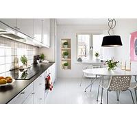 Ambiance Sticker Muraux Design, 3D Herbes Effet Vinyle Adhésifs Muraux, Peintures Murales Décoration Murale pour Chambre à Coucher, Cuisine, Bureau - Lot de 3 Pièces de 30 x 30 cm