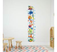 Ambiance Sticker Muraux Toise Enfant, Bateau et Animaux de la Mer