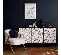 Ambiance Sticker Papier Adhésif pour Meuble, Panama, 40 x 60 cm | Papier adhésif pour meuble cuisine effet terrazzo, autocollant meuble cuisine, tile sticker, résistant à l'eau, adhésif mural