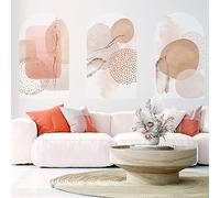 Ambiance Sticker Papier Peint intissé pré-encollé fresques géants - Arches Abstraits AQUARELLES Beiges - adhésif décorative - 100x60cm