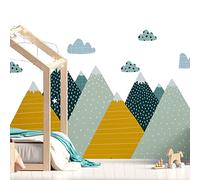 Ambiance Sticker Papier Peint intissé pré-encollé fresques géants - Montagnes SCANDINAVES ZISKA - adhésif décorative - 80x120cm