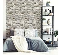Ambiance Sticker Papier Peint Intissé Pré-encollé Fresques Géants - Parement de Pierres Adhésif Décorative - H300 x L60 cm