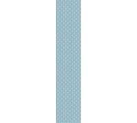 Ambiance Sticker Papier Peint Intissé Pré-encollé Rouleau Wallpaper Art Déco Bleu Claire Éventail Adhésif Décorative - 1 Roulle de H300 x L60 cm