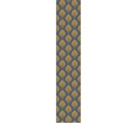 Ambiance Sticker Papier Peint Intissé Pré-encollé Rouleau Wallpaper Bleu Gris Feuilles Chic Adhésif Décorative - 1 Roulle de H300 x L60 cm