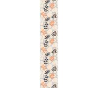 Ambiance Sticker Papier Peint Intissé Pré-encollé Rouleau Wallpaper Gris Feuilles Tropicales Adhésif Décorative - 1 Roulle de H300 x L60 cm