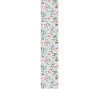 Ambiance Sticker Papier Peint Intissé Pré-encollé Rouleau Wallpaper Gris Oiseaux Tropicaux Roses et Fleurs du Paradis Adhésif Décorative - 1 Roulle de H300 x L60 cm