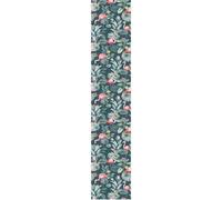 Ambiance Sticker Papier Peint Intissé Pré-encollé Rouleau Wallpaper Oiseaux Tropicaux Roses et Fleurs du Paradis Adhésif Décorative - 1 Roulle de H300 x L60 cm