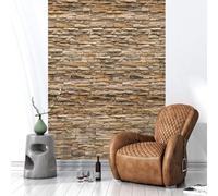 Ambiance Sticker Papier Peint Intissé Pré-encollé Rouleau Wallpaper Parement de Briques Adhésif Décorative - 1 Roulle de H300 x L60 cm