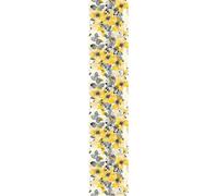 Ambiance Sticker Papier Peint Intissé Pré-encollé Rouleau Wallpaper Scandinave Fleurs Aquarelles Jaunes Adhésif Décorative - 1 Roulle de H300 x L60 cm