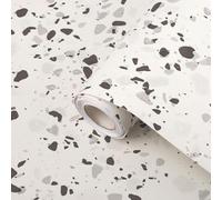 Ambiance Sticker Rouleau Adhésif Sol Terrazzo Anti-dérapant Etanche au Mètre pour Salon, Chambre et Salle à Manger - H60 cm x L10 m