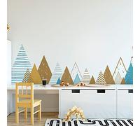 Autocollant pour enfants avec des motifs de montagnes scandinaves, Ememirika, 120 x 200 cm