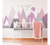 Autocollants sur le thème des montagnes scandinaves pour enfants de Larinka, 110 x 165 cm