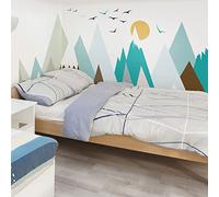 Autocollant pour enfants avec des motifs représentant les montagnes scandinaves, Oyenka, 110 x 165 cm