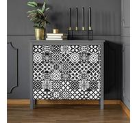 Ambiance Stickers Adhésif Meuble - Carreaux de Ciment Sticker Autocollant Carrelage Décoration pour Tables Armoires Commodes Étagères | Meuble Gina | 60 Sticker Tiles de 20x20 cm