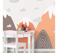 Ambiance Stickers Muraux Enfants Décoration Chambre Bébé - Autocollant Sticker Mural Adhesif Géant Montagnes Scandinaves Franscika - H120 x L180 cm