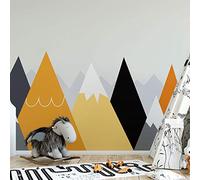 Ambiance Stickers Muraux Enfants Décoration Chambre Bébé - Autocollant Sticker Mural Adhesif Géant Montagnes Scandinaves Licaka - H60 x L90 cm