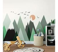 Autocollant pour enfants représentant les montagnes scandinaves du Nebraska, 110 x 165 cm