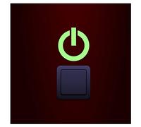 Ambiance Stickers Phosphorescent on/Off - 10 x 10 cm