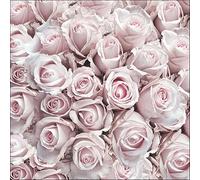 Ambiente - 20 SERVIETTES FLEUR ROSE PASTEL 33x33CM
