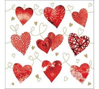 Ambiente 20 Serviettes Papier DIX C URS Amour 33CM