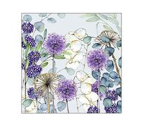 Ambiente - 20 SERVIETTES PAPIER FLEURS PLANTES LUNAIRES 33CM