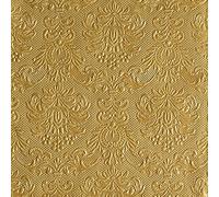 Ambiente Elegance Lot de 15 serviettes en papier gaufré Doré