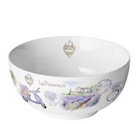 Ambiente La Provence Bol en porcelaine New Bone China, 13,5 cm de diamètre, 0,4 l, passe au lave-vaisselle et au micro-ondes