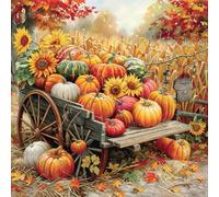 Ambiente Lot de 20 serviettes récolte de citrouilles - 33 x 33 cm - Papier | Qualité supérieure et durable - Serviettes jetables en papier - Serviettes de fête - Décoration de table d'automne - Fête de